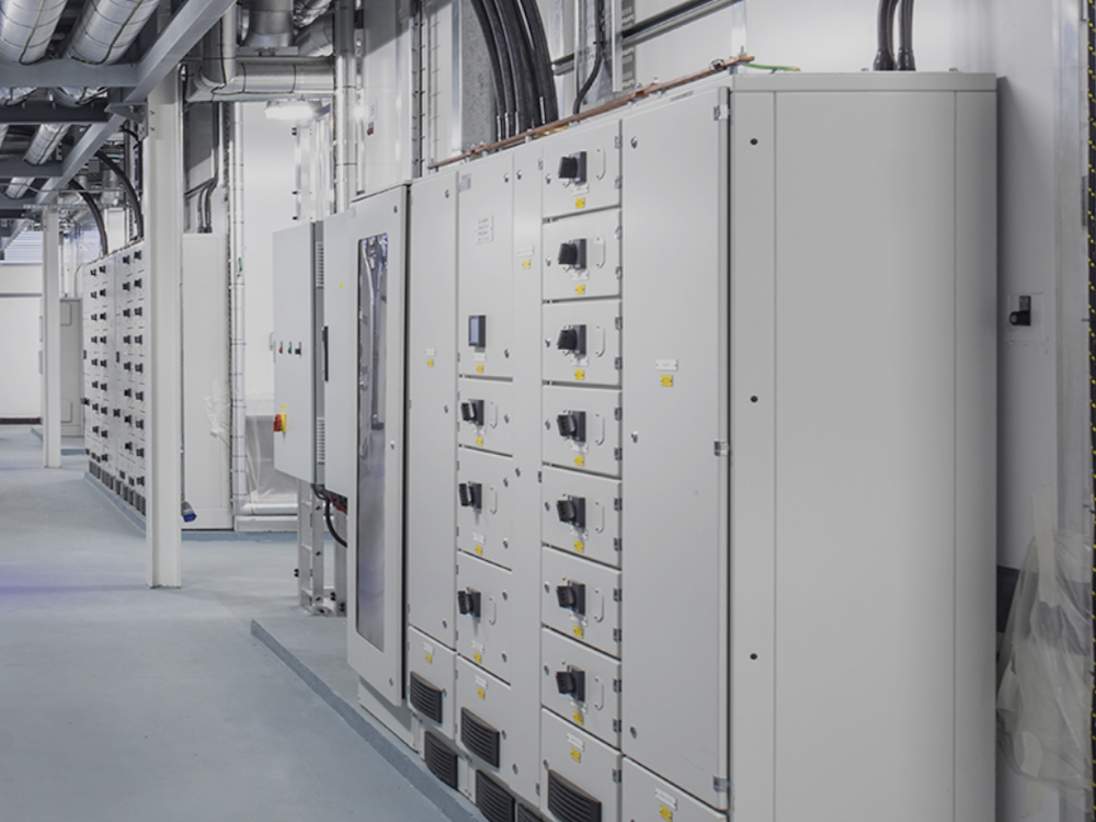 Data center image described for people with vision issues